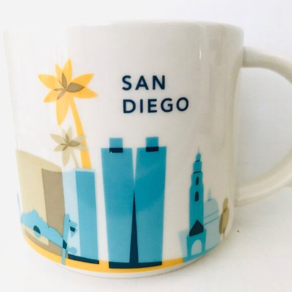 2014 San Diego You Are Here Starbucks Coffee Mug 14 Oz. Ceramic Collectible - Picture 2 of 7